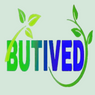 Logo with the word 'BUTIVED' surrounded by green leaf designs on a white background